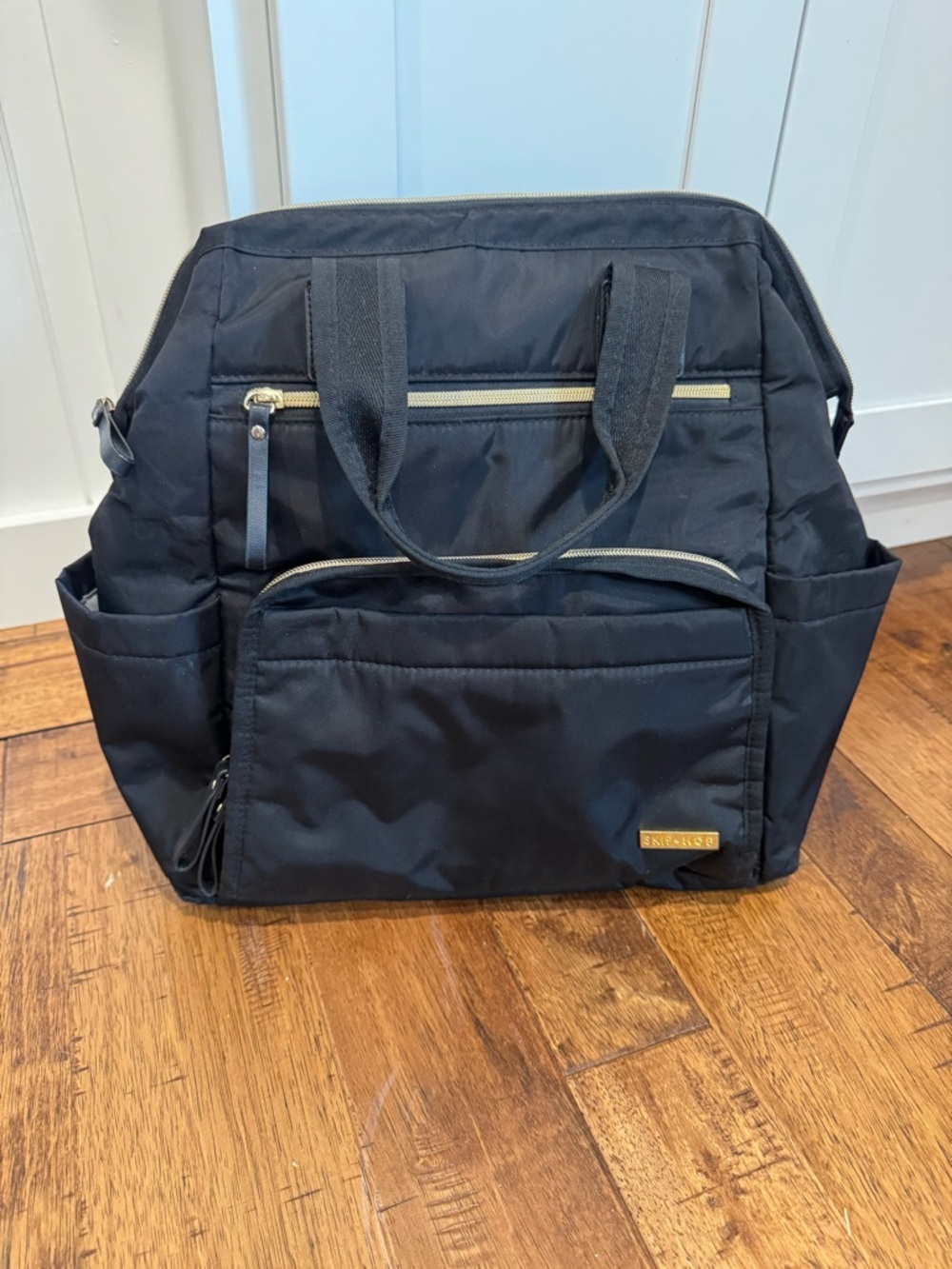 **Skip Hop Mainframe Wide Open Diaper Backpack – Black | Great Used Condition**